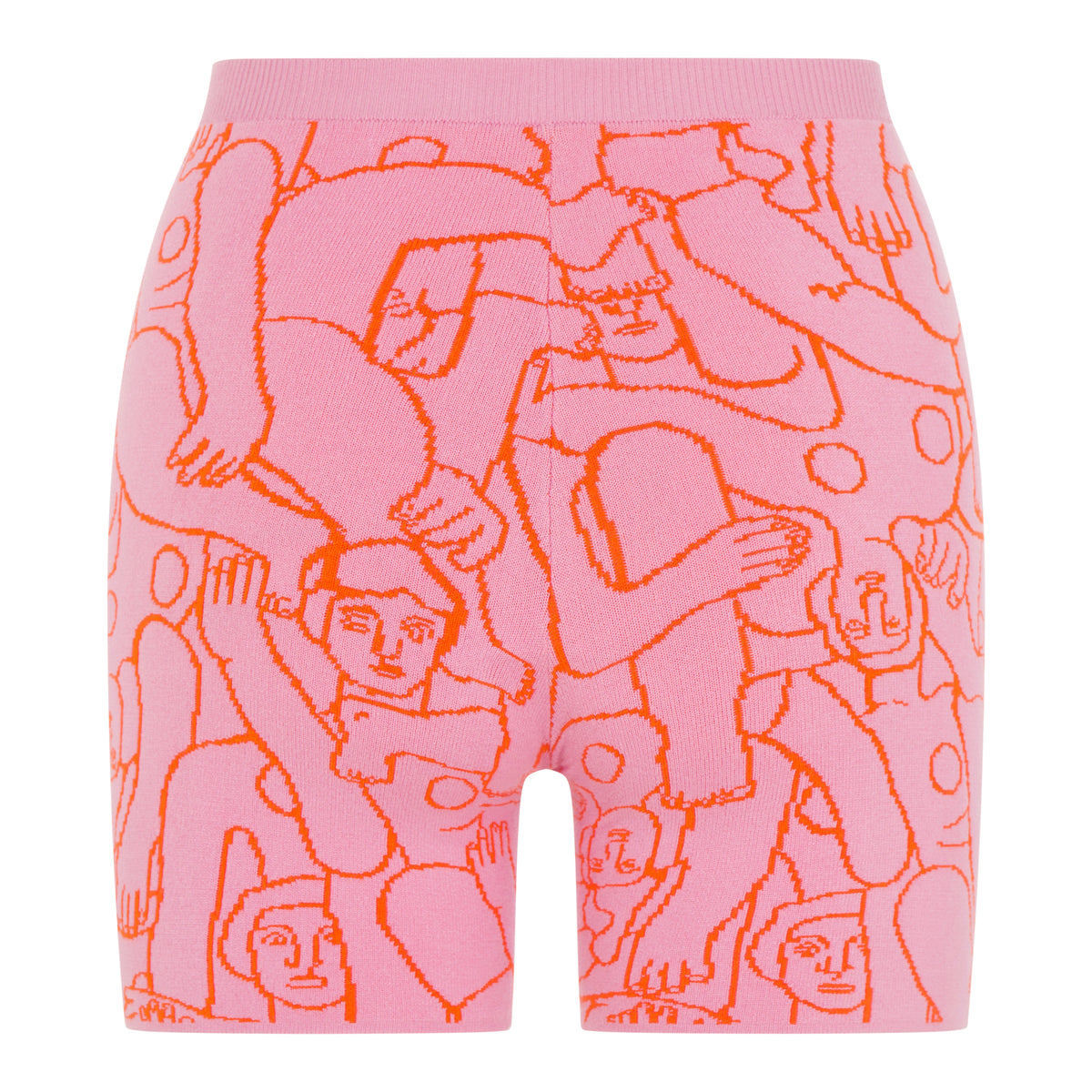 Human Mess Knitted Shorts (Pink/Orange) – Botsi